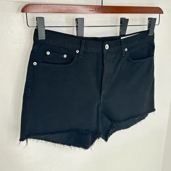 Rag &‎ Bone NWT Justine Short Size 31 Black USA Made 34x3 Festival Denim $165 - Picture 3 of 12